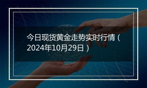 今日现货黄金走势实时行情（2024年10月29日）