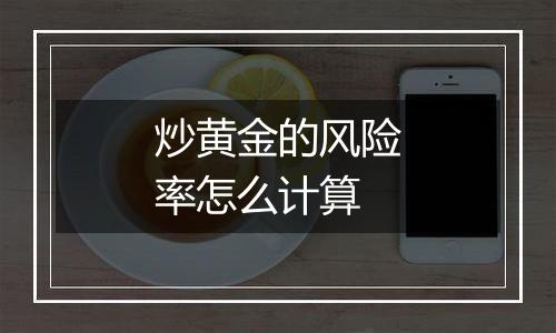 炒黄金的风险率怎么计算