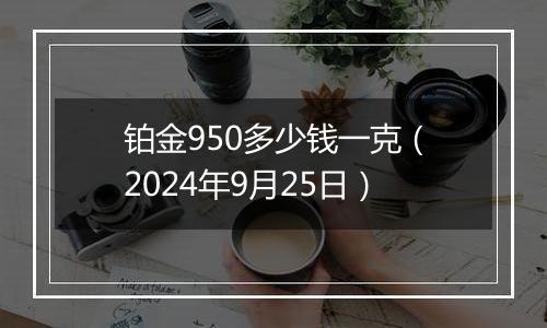 铂金950多少钱一克（2024年9月25日）