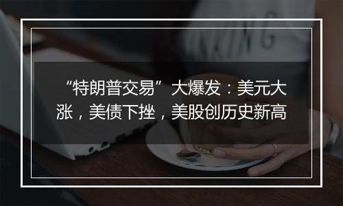 “特朗普交易”大爆发：美元大涨，美债下挫，美股创历史新高