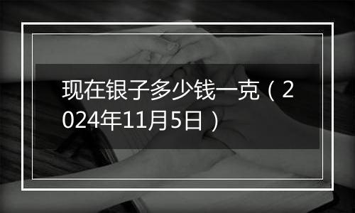 现在银子多少钱一克（2024年11月5日）
