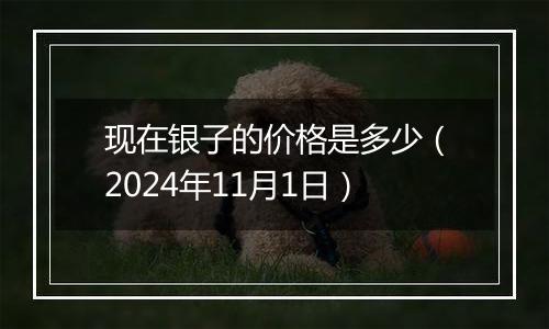现在银子的价格是多少（2024年11月1日）