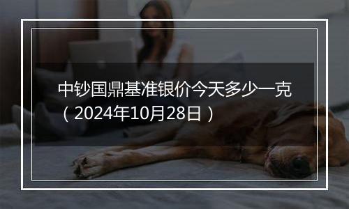 中钞国鼎基准银价今天多少一克（2024年10月28日）