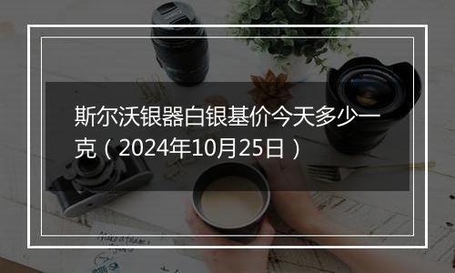 斯尔沃银器白银基价今天多少一克（2024年10月25日）