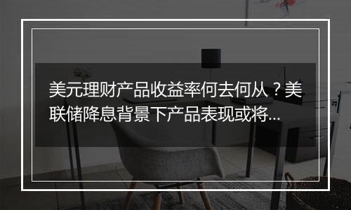 美元理财产品收益率何去何从？美联储降息背景下产品表现或将回落