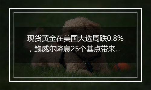 现货黄金在美国大选周跌0.8%，鲍威尔降息25个基点带来一波反弹