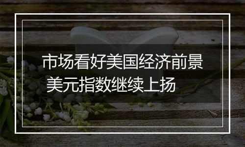 市场看好美国经济前景 美元指数继续上扬