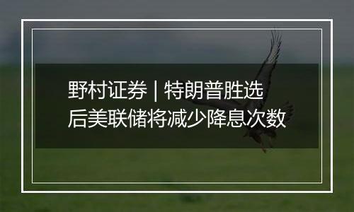 野村证券 | 特朗普胜选后美联储将减少降息次数