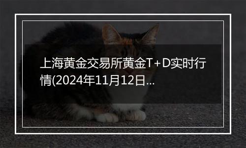 上海黄金交易所黄金T+D实时行情(2024年11月12日)