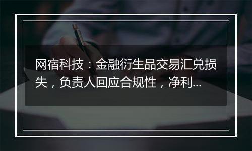 网宿科技：金融衍生品交易汇兑损失，负责人回应合规性，净利润增长22.99%
