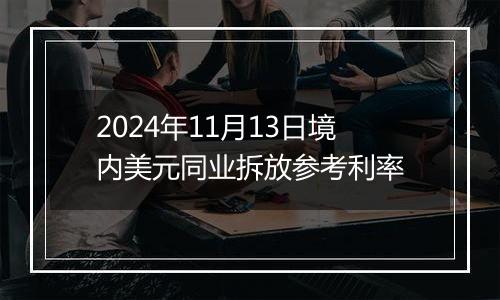 2024年11月13日境内美元同业拆放参考利率