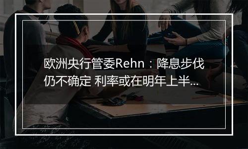 欧洲央行管委Rehn：降息步伐仍不确定 利率或在明年上半年达到中性水平