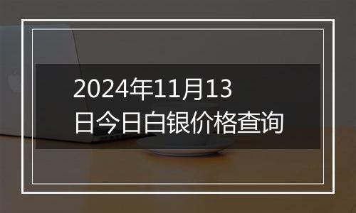 2024年11月13日今日白银价格查询